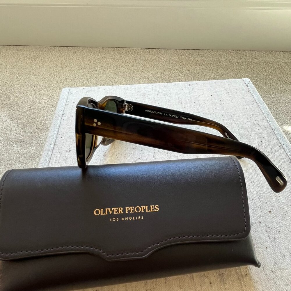 Oliver Peoples Keenan Dark Brown Sunglasses - Picture 11 of 13